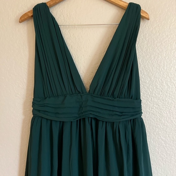 Heavenly Hues Forest Green Maxi Dress Gown - Picture 6 of 8